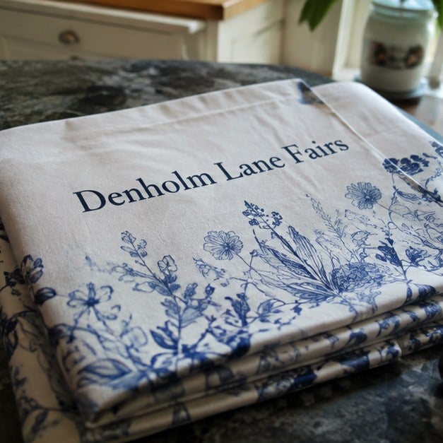 Custom tablecloths — customer photo