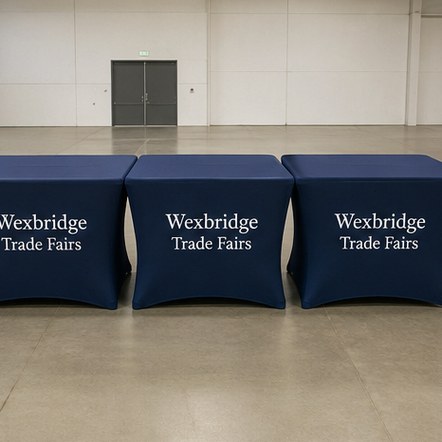 Customized tablecloths for exhibitions and trade shows