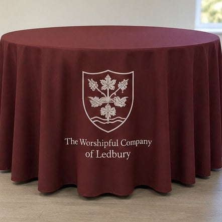 Draped Banquet Cloths with custom branding